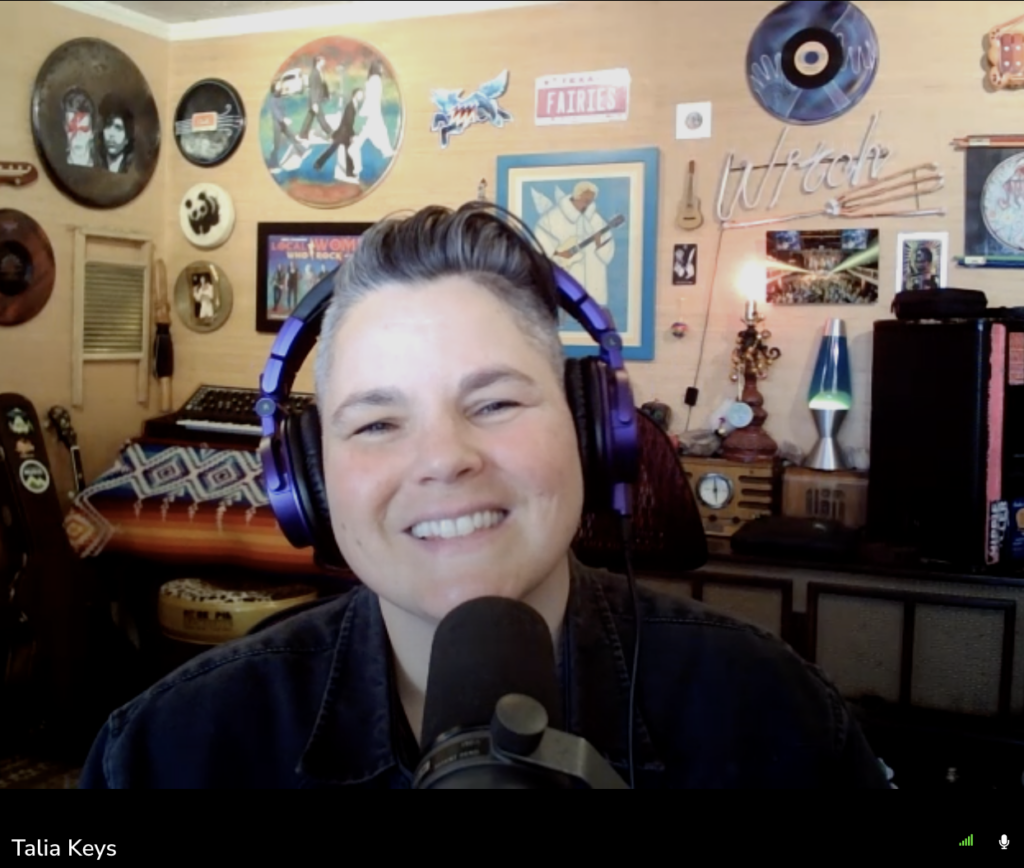 An image showing musician Talia Keys in her home studio.